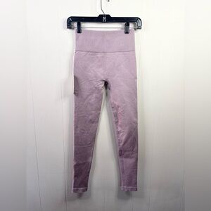 Everlane pink purple ribbed seamless high rise legging size XS/SM new